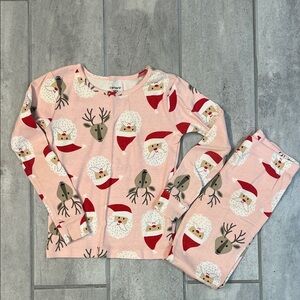 Carter’s Pink Two-Piece Santa Pajama Set Size 6